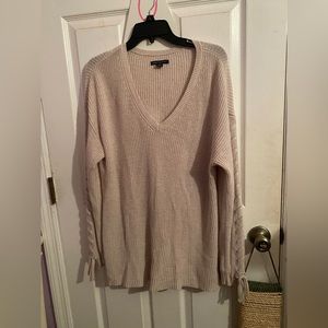 Cream American Eagle Sweater with sleeve details